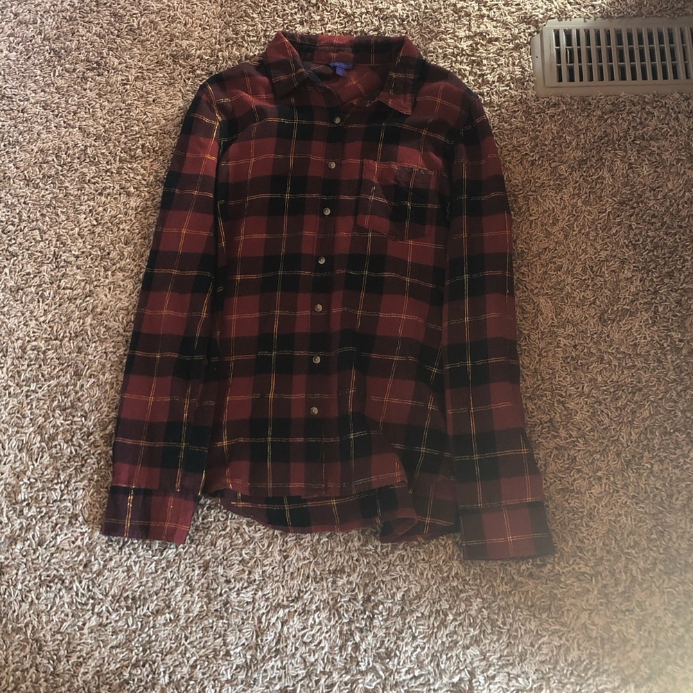 Red and gold flannel